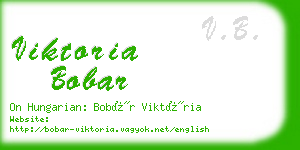 viktoria bobar business card
